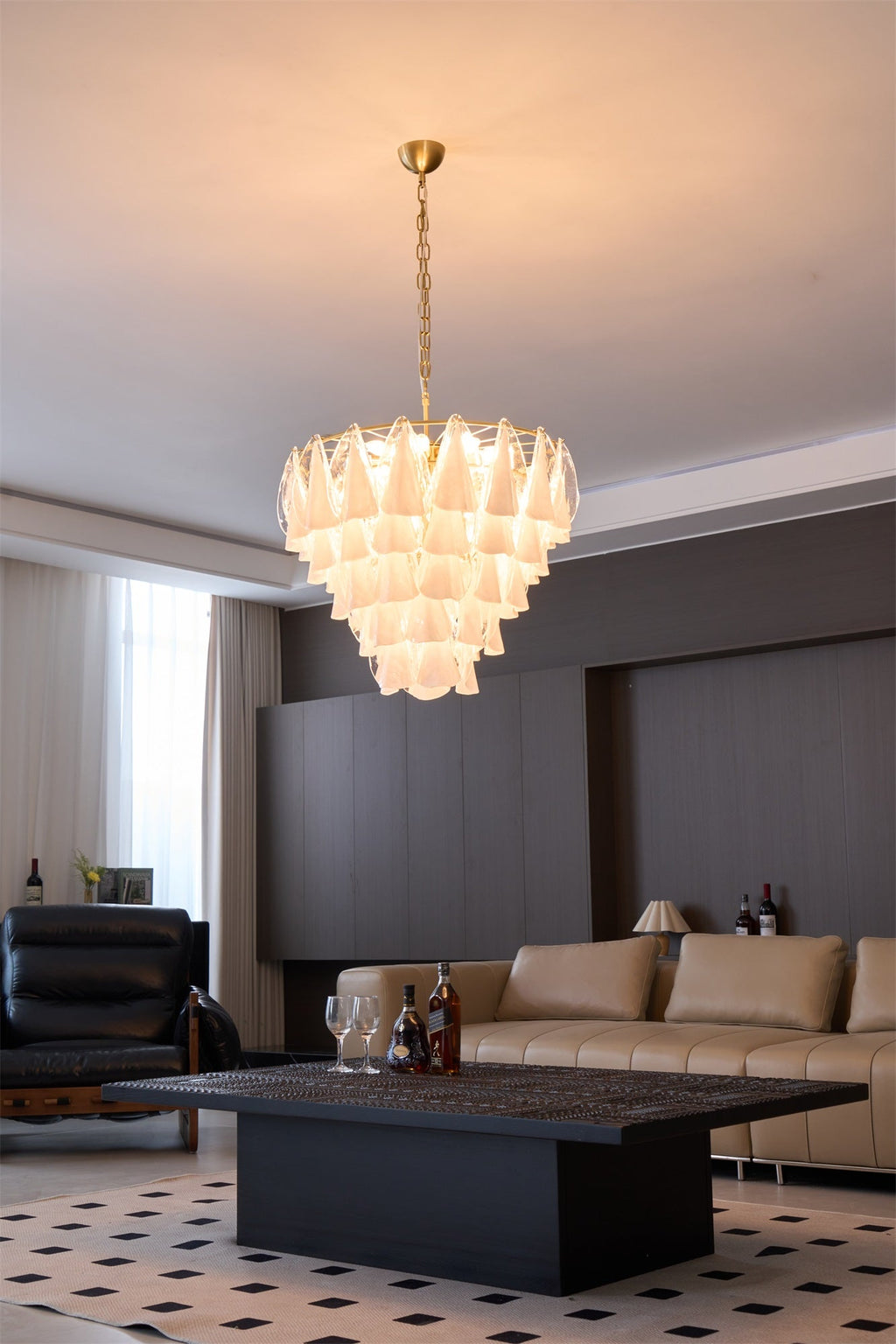 Lunara White Murano Chandelier