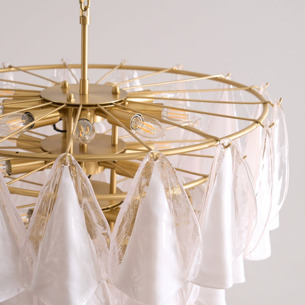 Lunara White Murano Chandelier