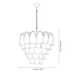 Lunara White Glass Chandelier