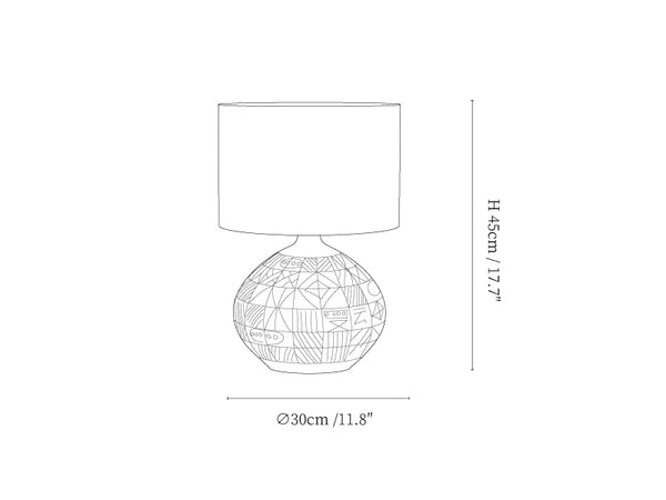 Lunari Etch Table Lamp