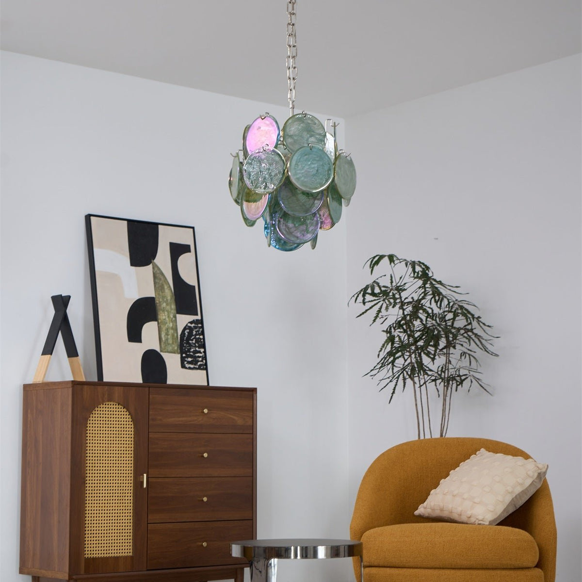 Lunaria Disc Murano Chandelier