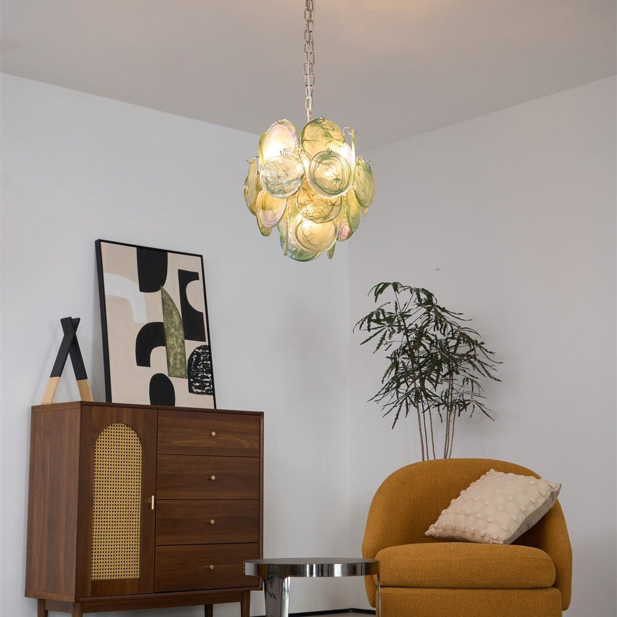Lunaria Disc Murano Chandelier