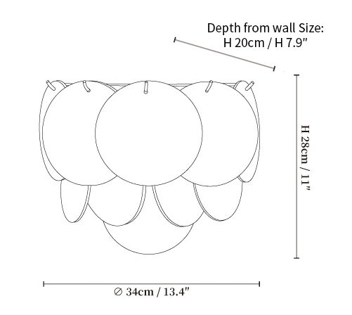 Lunaria Disc Glass Wall Lamp