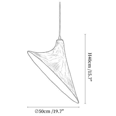 Lunaris Drift Silk Pendant Lamp