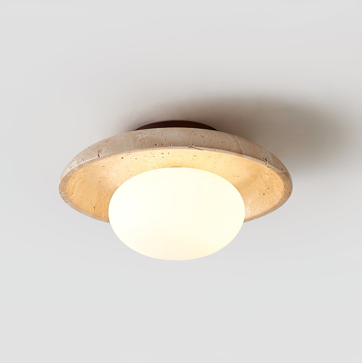 Lunaro Travertine Ceiling Lamp