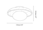 Lunaro Travertine Ceiling Lamp
