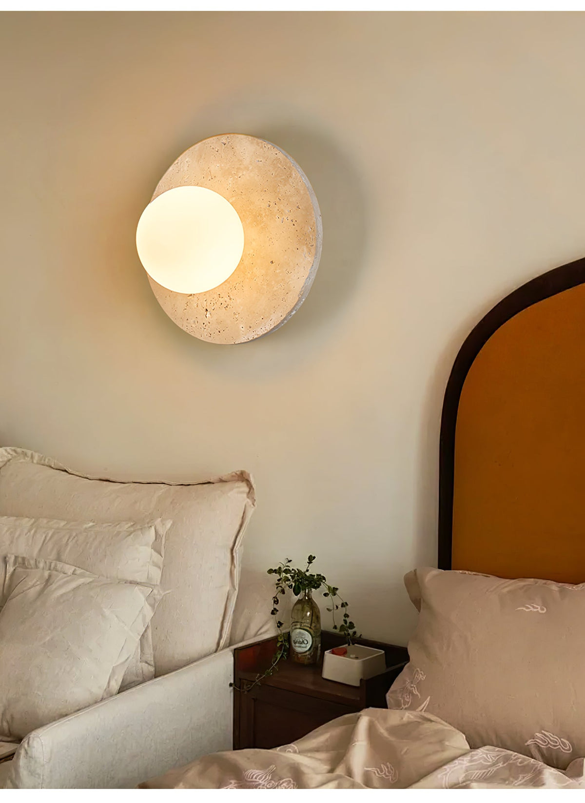 Lunaro Travertine Sconce
