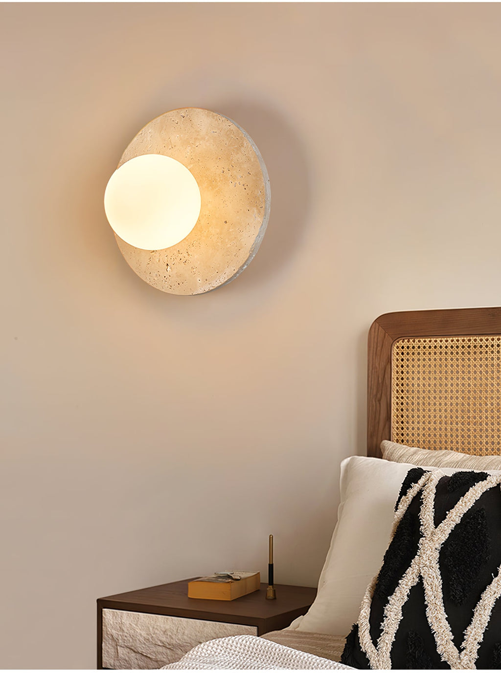 Lunaro Travertine Sconce