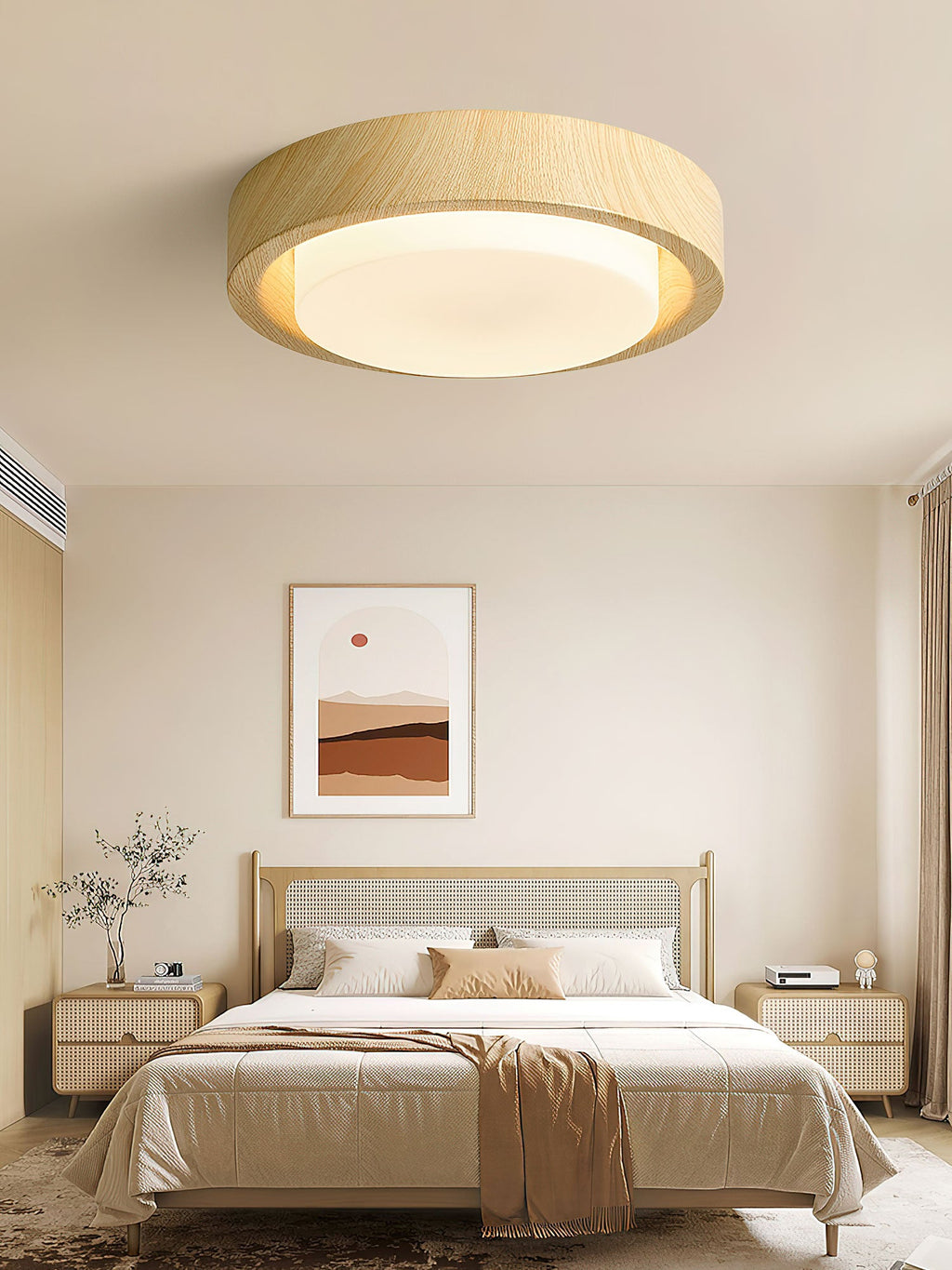 Lunor Wood Ring Ceiling Light