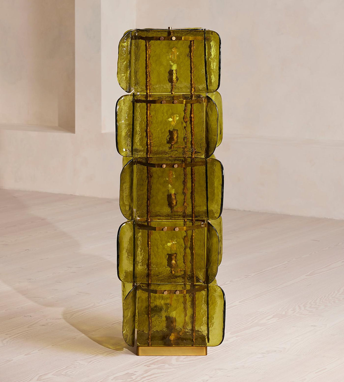 Lush Glass Tower Floor Lamp