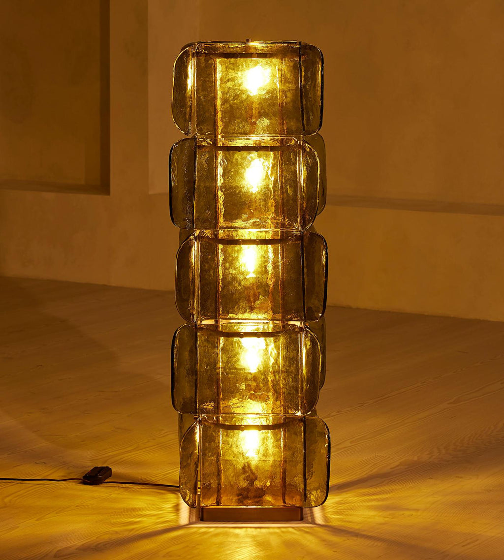 Lush Glass Tower Floor Lamp