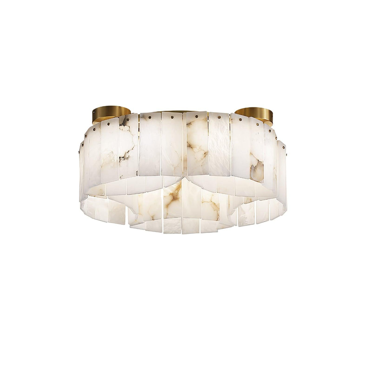 Luxe Alabaster Brass Ceiling Lamp