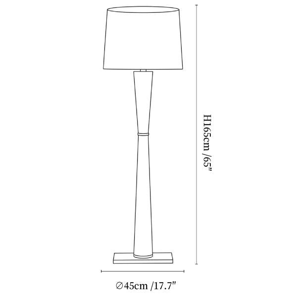 Luxe Leather Floor Lamp