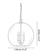 Lysander Clear Globe Pendant Lamp