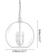 Lysander Clear Globe Pendant Lamp