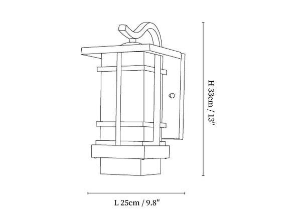 Madison Lantern Outdoor Wall Lamp