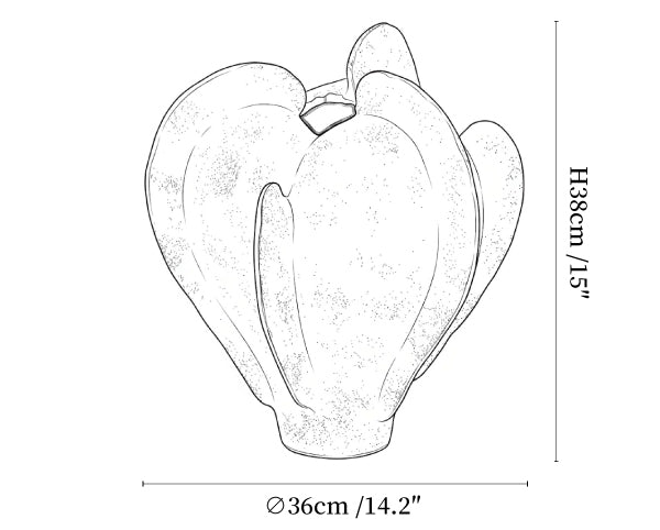 Magnolia Bloom Ceramic Sculpture Vase