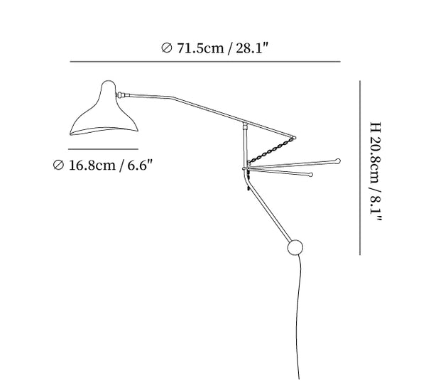 Mantis Arm Wall Lamp