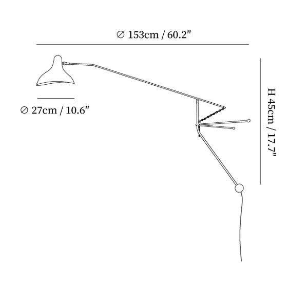 Mantis Arm Wall Lamp