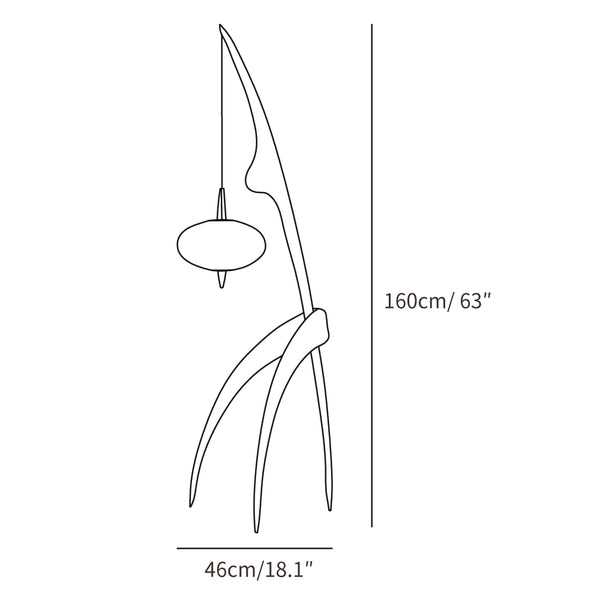 Mantis Wood Floor Lamp