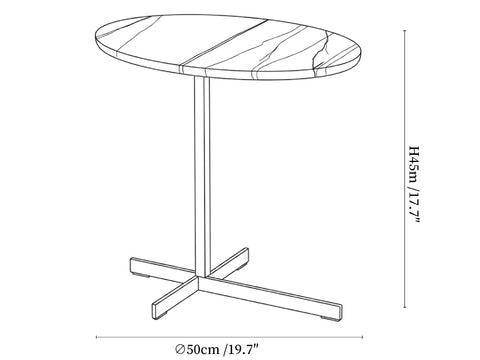 Marble Accent Side Table