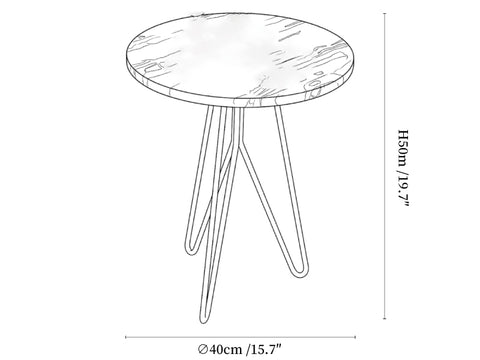 Marble Accent Side Table