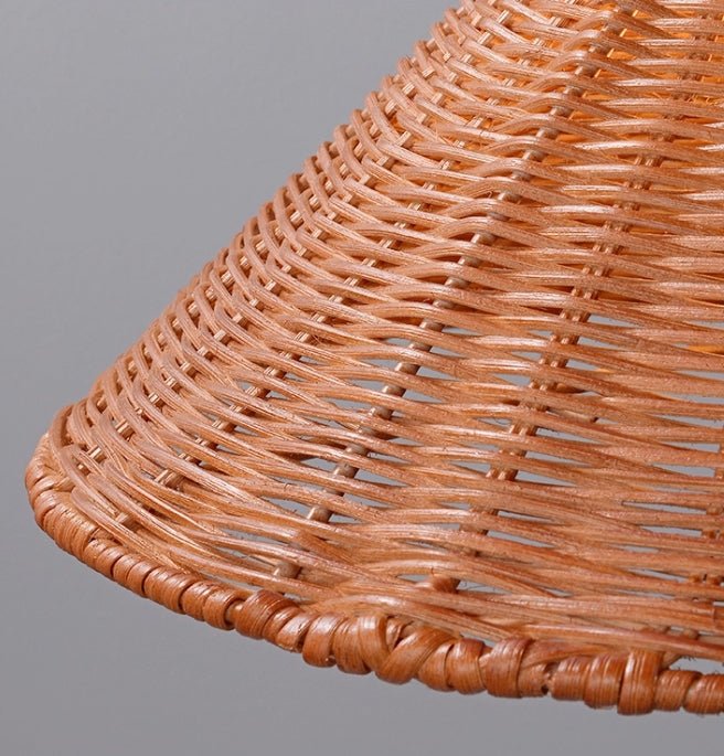 Marble Orb Rattan Table Lamp