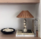 Marble Orb Rattan Table Lamp