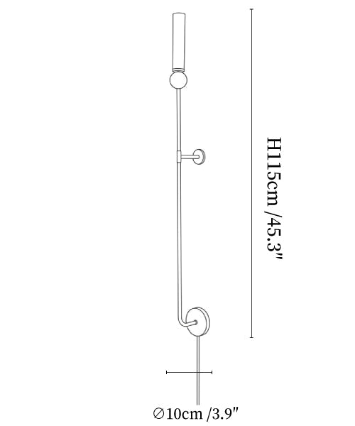 Marble Vertical Plug-in Wall Lamp