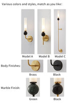 Marble Vertical Plug-in Wall Lamp