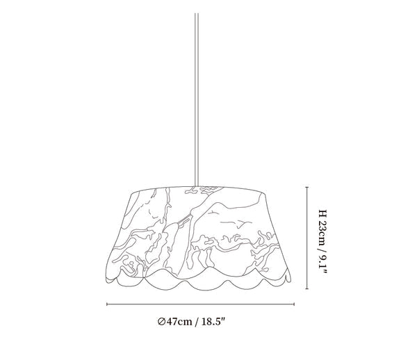 Marble Scallop Pendant Light