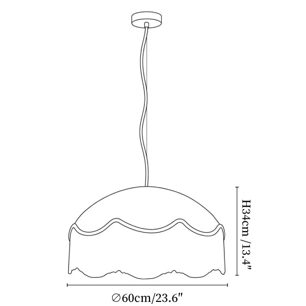 Mariel Rattan Fringe Pendant Light