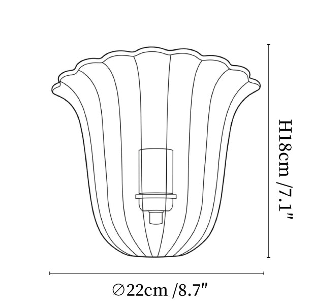 Marigold Fluted Glass Wall Sconce