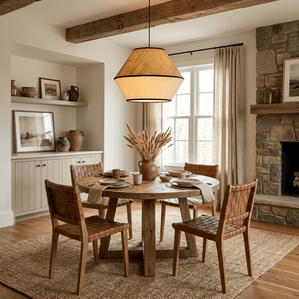 Maris Raffia Fabric Pendant Light