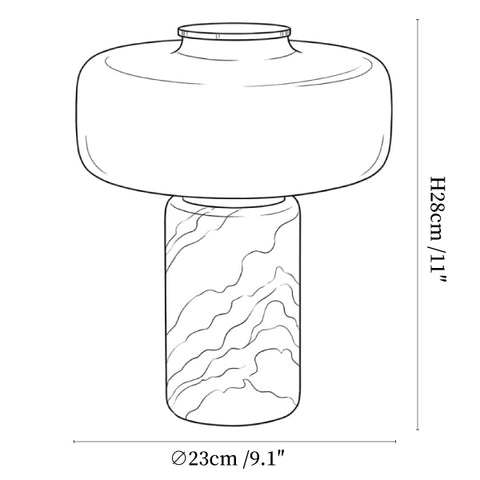 Maris Rechargeable Marble Table Lamp