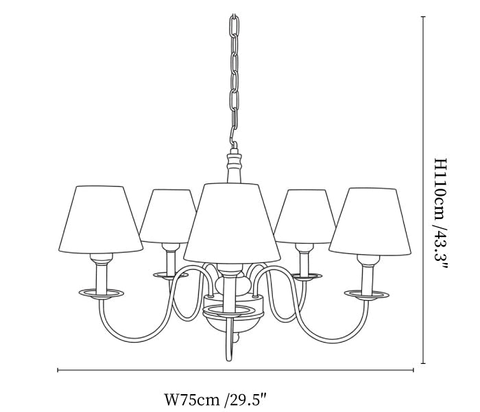 Marlowe Coral Cone Chandelier