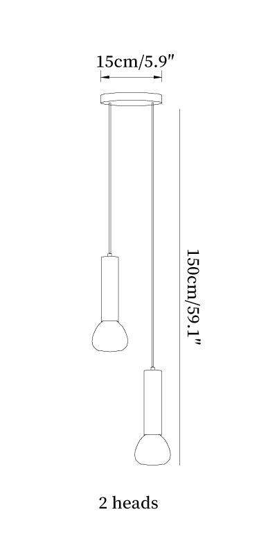 Matchstick Travertine Pendant Lamp