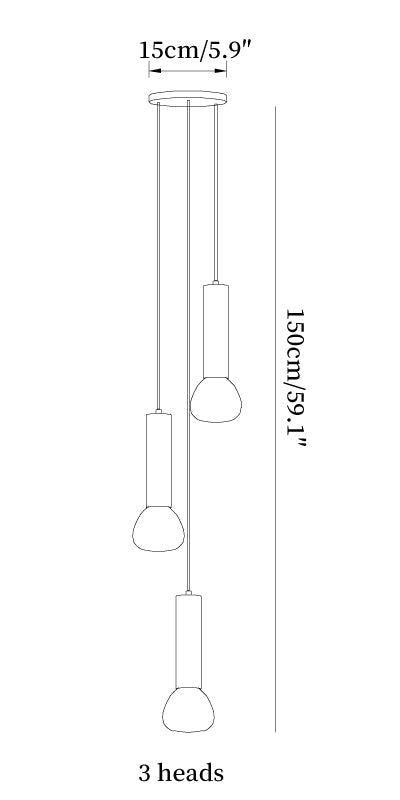 Matchstick Travertine Pendant Lamp