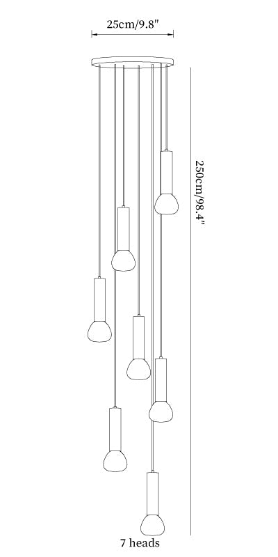 Matchstick Travertine Pendant Lamp