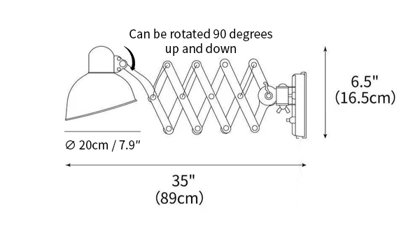 Maxon Adjustable Spring Wall Lamp