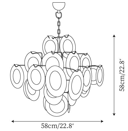Vintage Murano-Style Glass Chandelier