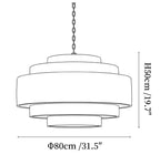 Meadow Tiered Rattan Chandelier