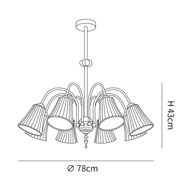 Medieval Ceramic Trumpet Chandelier