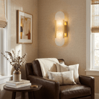 Melange Elongated Alabaster Wall Lamp