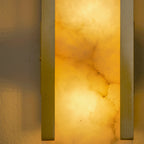 Oblong Alabaster Plug-in Wall Sconce