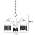 Mesh Tassel Glass Chandelier
