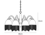 Mesh Tassel Glass Chandelier