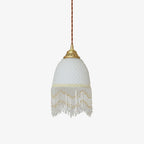 Mesh Tassel Glass Pendant Light