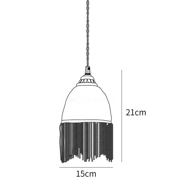 Mesh Tassel Glass Pendant Light