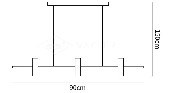 Travertine Parallel Chandelier